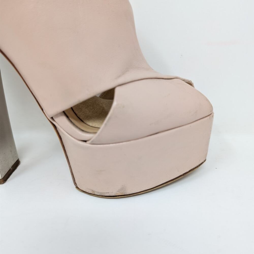 Giuseppe Zanotti Crystal Heel Platform Sandals Nude Pink EU 36.5 - Picture 13 of 16